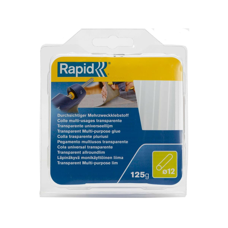Стержни клеевые RAPID 12мм прозрачн.94мм длина 125гр (20сек)