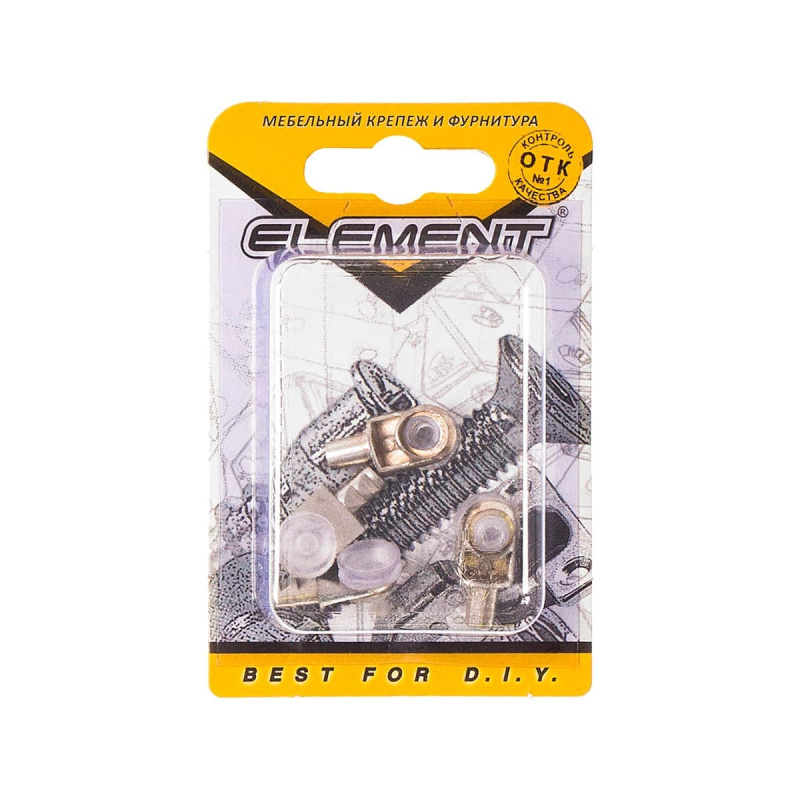 Стеклодержатель 4шт ELEMENT лопатка с присоской никель (блистер)
