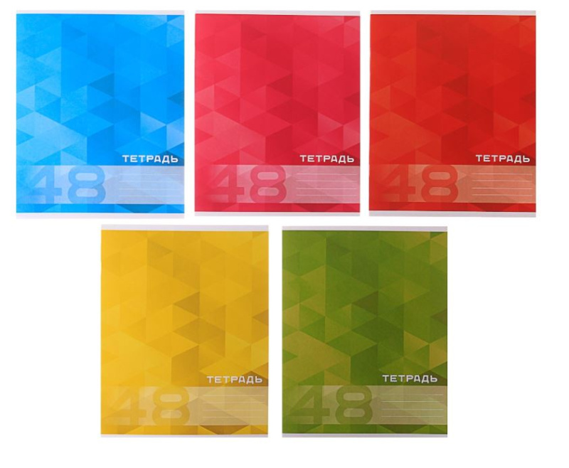 Тетрадь 48л в клетку Calligrata "MonoColor" микс