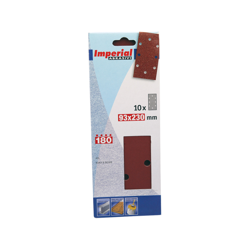 Шлиф.шкурка на бумаж.основ.круг.отв.93x230 P180 Imperial (10)
