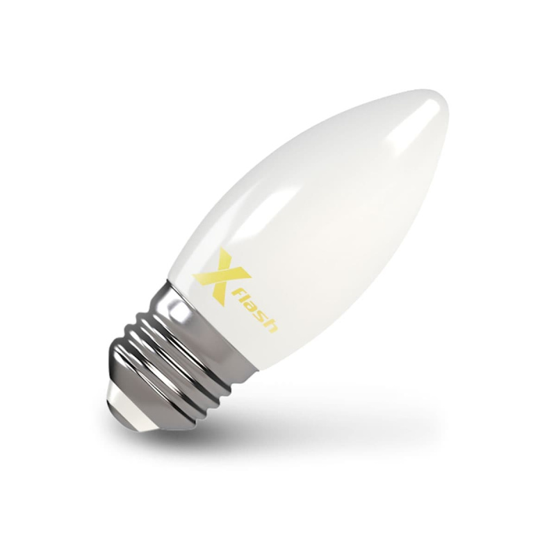 Лампа светодиодная филаментная X-flash XF-E27-FLM-С35-4W-4000K-230V