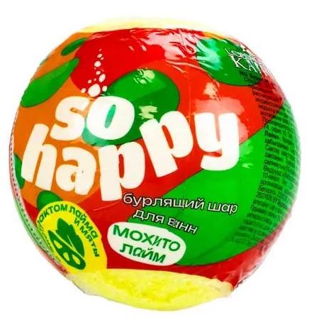 Шар бурлящий для ванны SOHAPPY Мохито Лайм 120гр