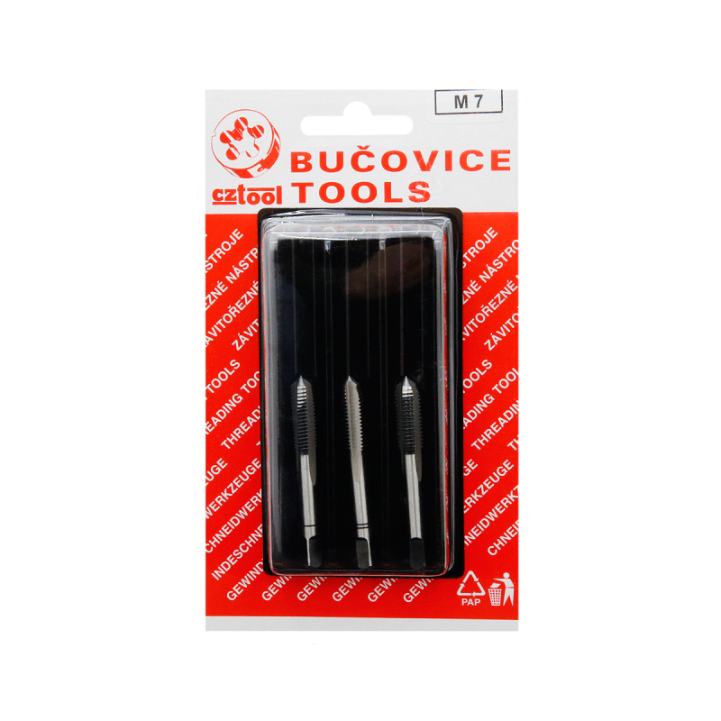 Метчик М 7 шаг 1,0мм (НАБОР) BUCOVICE