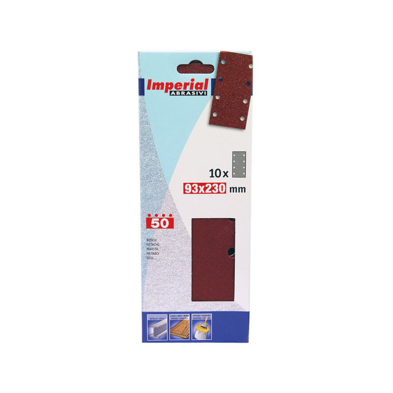 Шлиф.шкурка на бумаж.основ.прям.отв. 93x230 P50 Imperial (10)