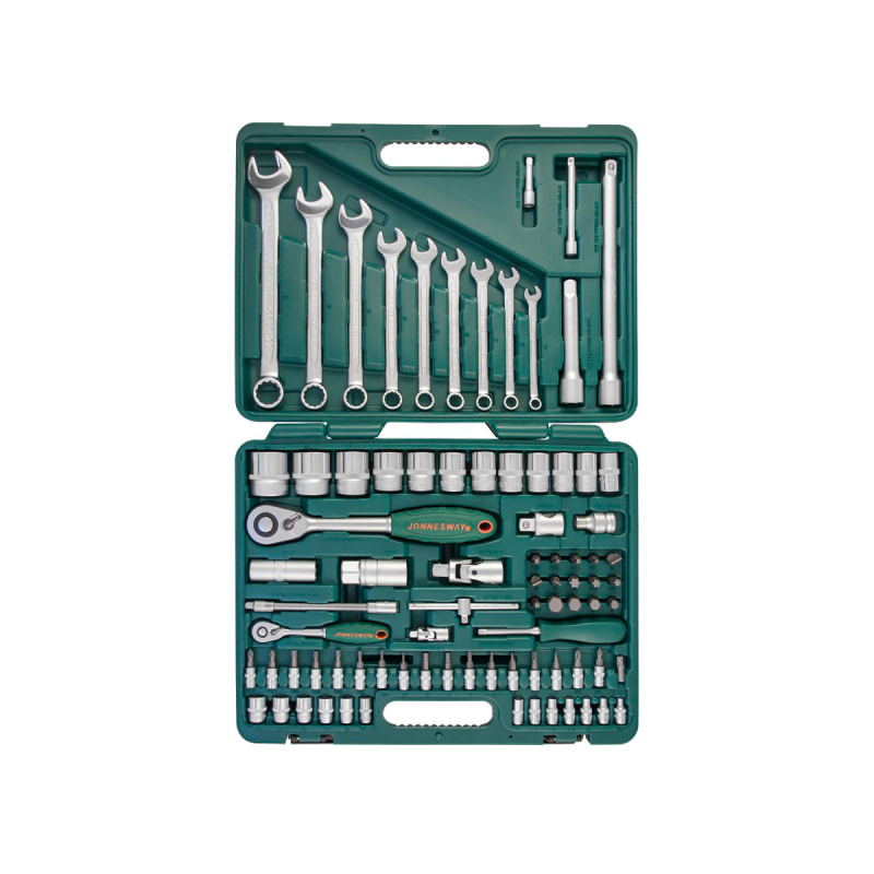 Набор инструмента универсальный 1/4", 1/2"DR, 82 предмета Jonnesway