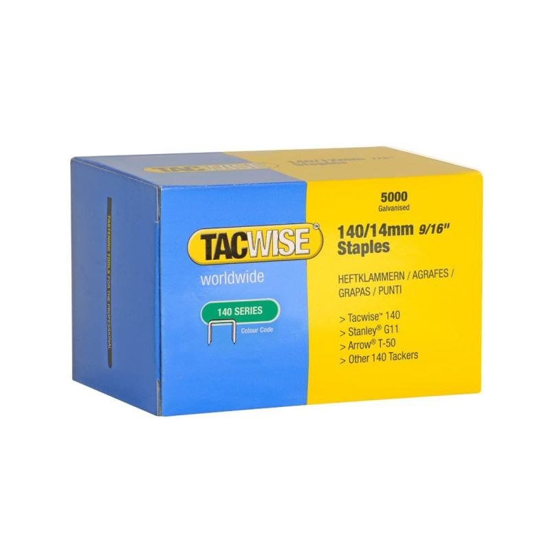 Скобы в картонном боксе 140 14mm 5000шт гальванизированные TACWISE