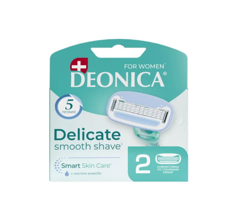 Кассеты сменные 2шт DEONICA 5 FOR WOMEN 5 лезвий