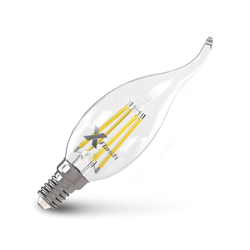 Лампа светодиодная филаментная X-flash LED XF-E14-FL-СA35-4W-4000K-230V