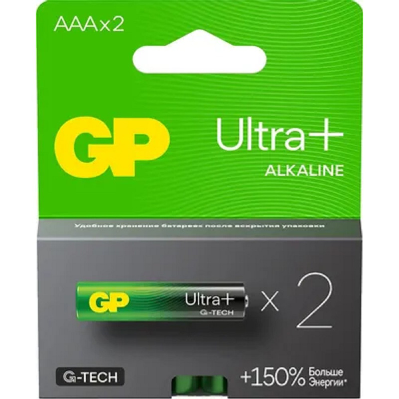 Батарейка GP Ultra+ Alkaline G-TECH ААА 2шт