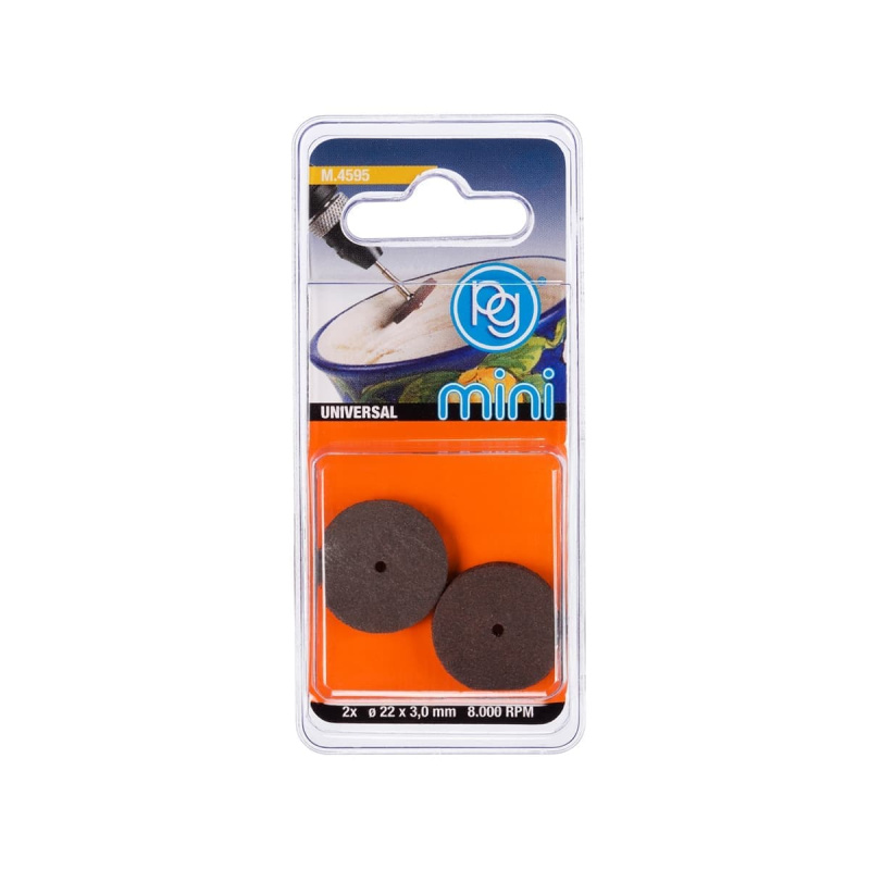 Круг резиновый полировальный PG mini D20 (2шт)  блистер