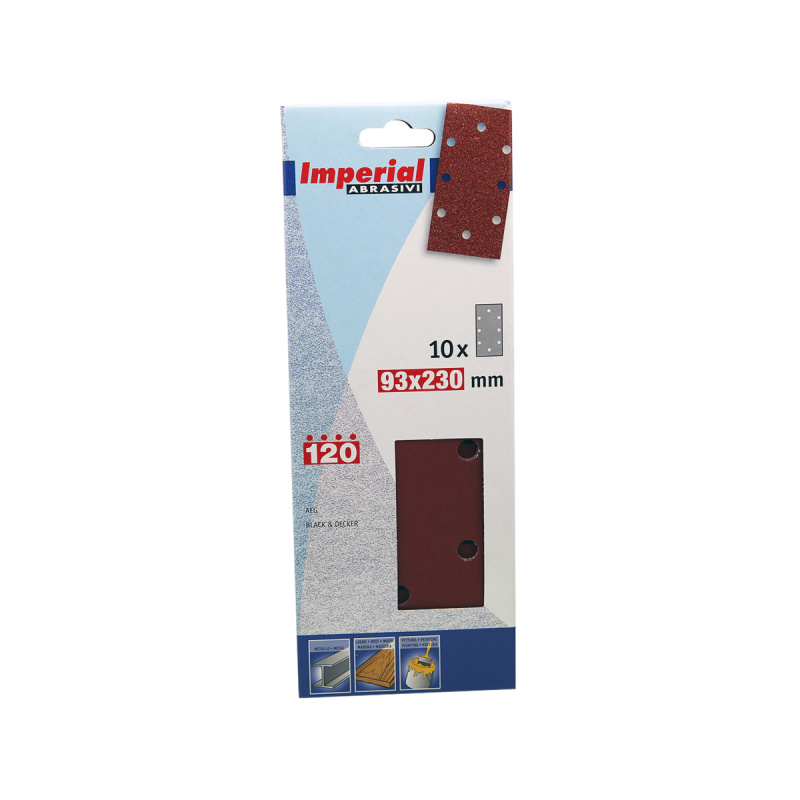 Шлиф.шкурка на бумаж.основ.круг.отв.93x230 P120 Imperial (10)