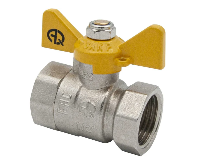 Кран шаровой для газа AQUALINK 1/2" в/в бабочка DIY