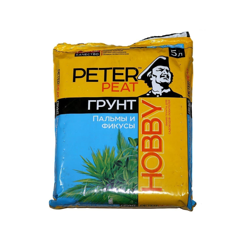 Грунт PETER PEAT Пальмы и фикусы линия Хобби 5 л