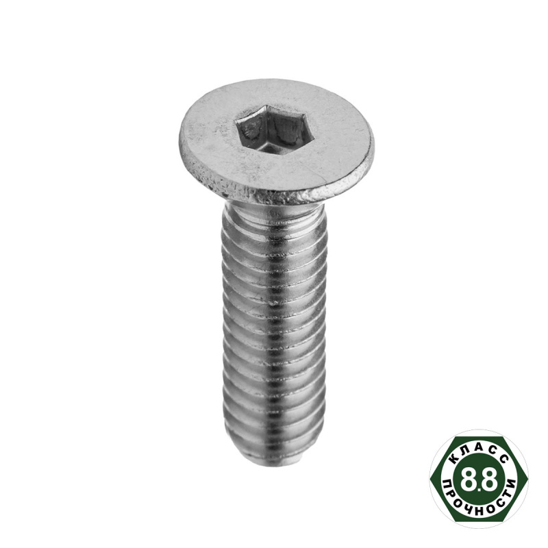 Винт потай под внутренний шестигранник оцинкованный 8,8 DIN7991