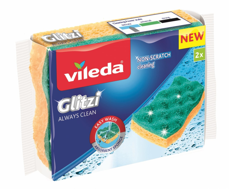 Губка 2шт VILEDA Glitzi Always Clean