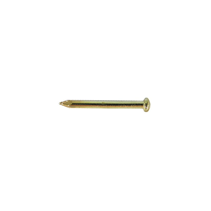 Гвоздь латунир. 1,0х12 с кругл. гол. Dransfeld № 10/12R (БЛИСТЕР-500 шт.) Я-2