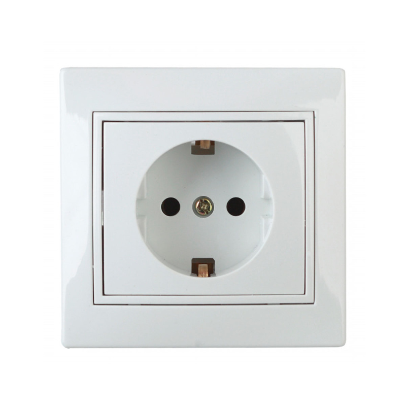 Розетка ЭРА Intro Plano 1Э-202-01 с/з 2P+E Schuko 16А-250В IP20 белый