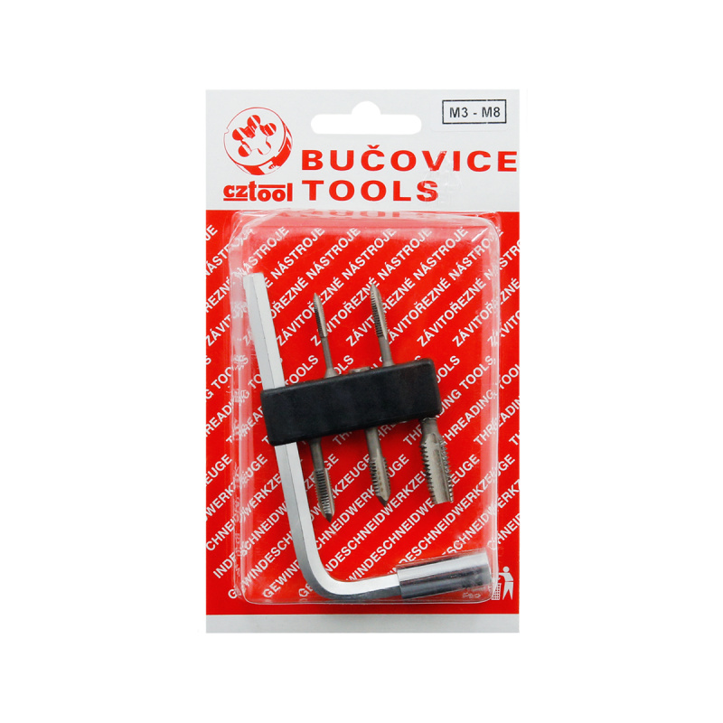 Набор метчиков+маг. держатель М 3 - 8 блистер BUCO