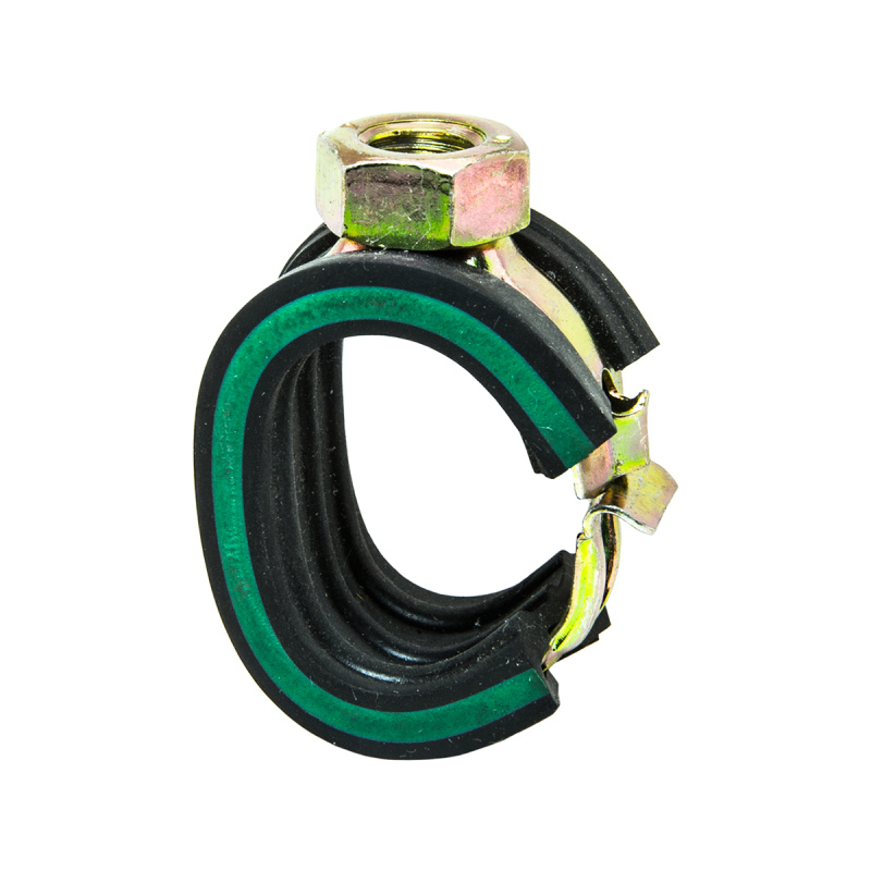 Хомут SAFETY CLIP зелен. полоса М8-20 мм. оцинк. MUPRO