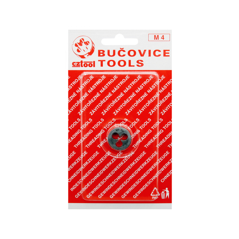 Плашка по нержавейке  М4 шаг 0,7мм D20 мм BUCOVICE