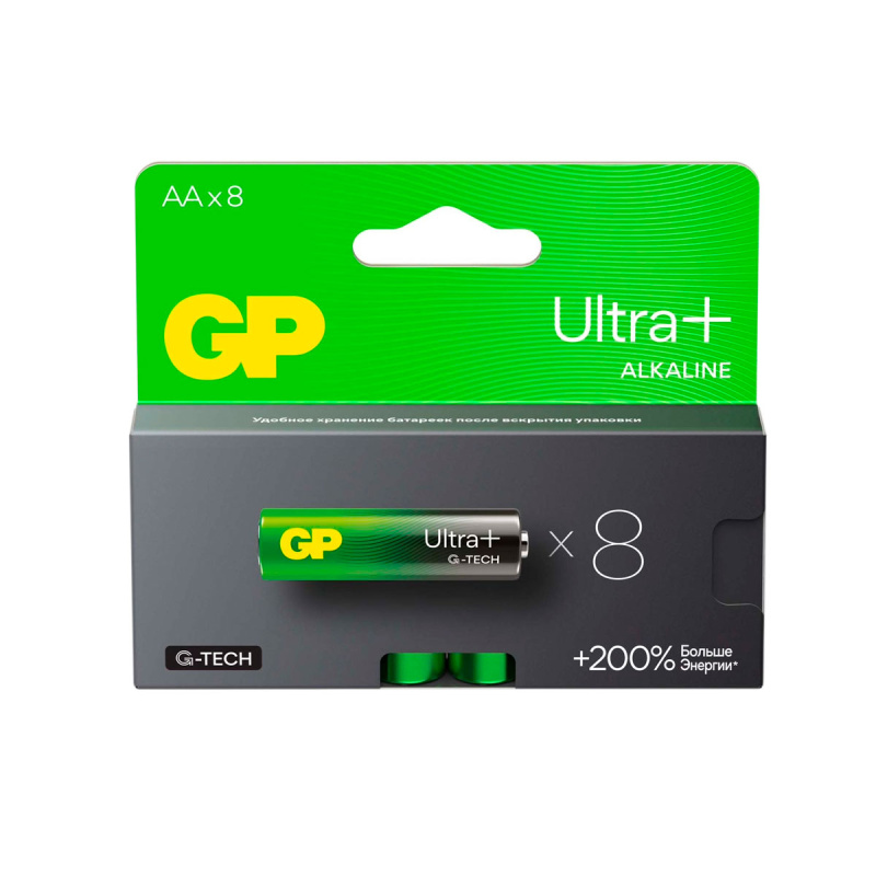 Батарейка GP Ultra+ Alkaline G-TECH АА 8шт