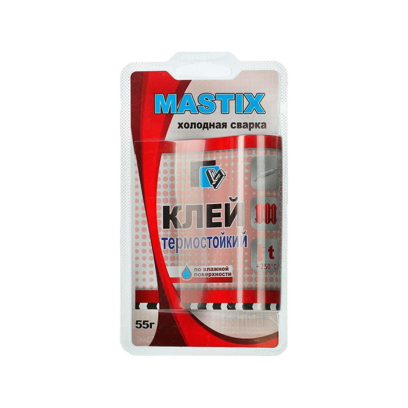 Клей термостойкий MASTIX +250 холодная сварка в блистере 55гр