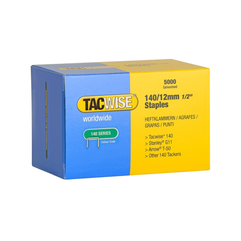 Скобы в картонном боксе 140 12mm 5000шт гальванизированные TACWISE