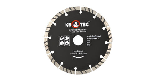 Диск алмазный турбо сегментный 230х7,5x22,2 (h=2,8) KROTEC