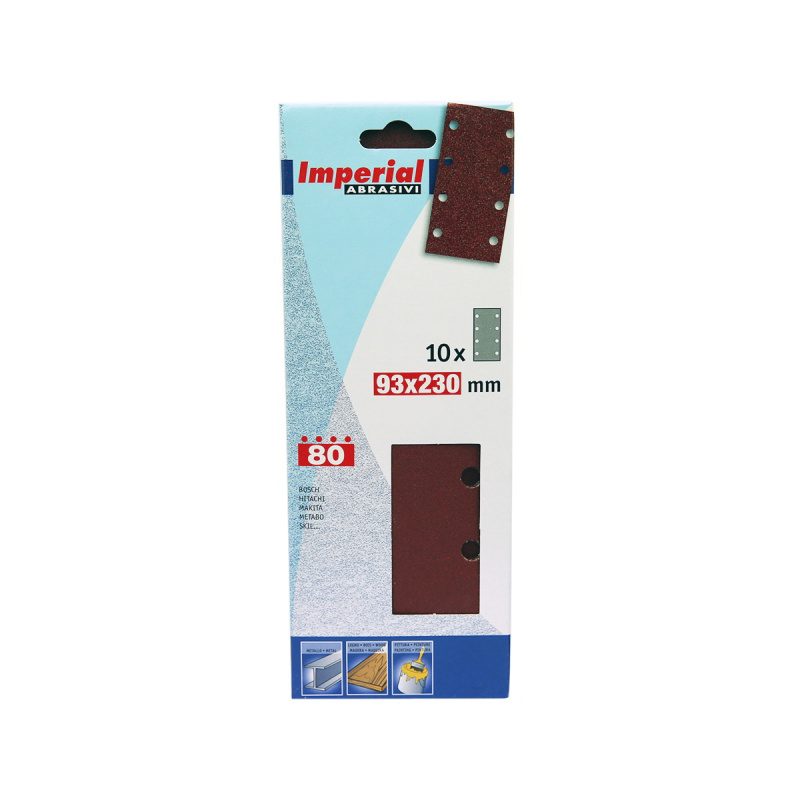 Шлиф.шкурка на бумаж.основ.прям отв. 93x230 P80 Imperial (10)
