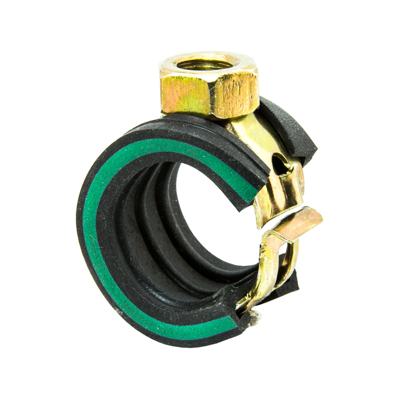 Хомут SAFETY CLIP зелен. полоса М8-16 мм. оцинк. MUPRO