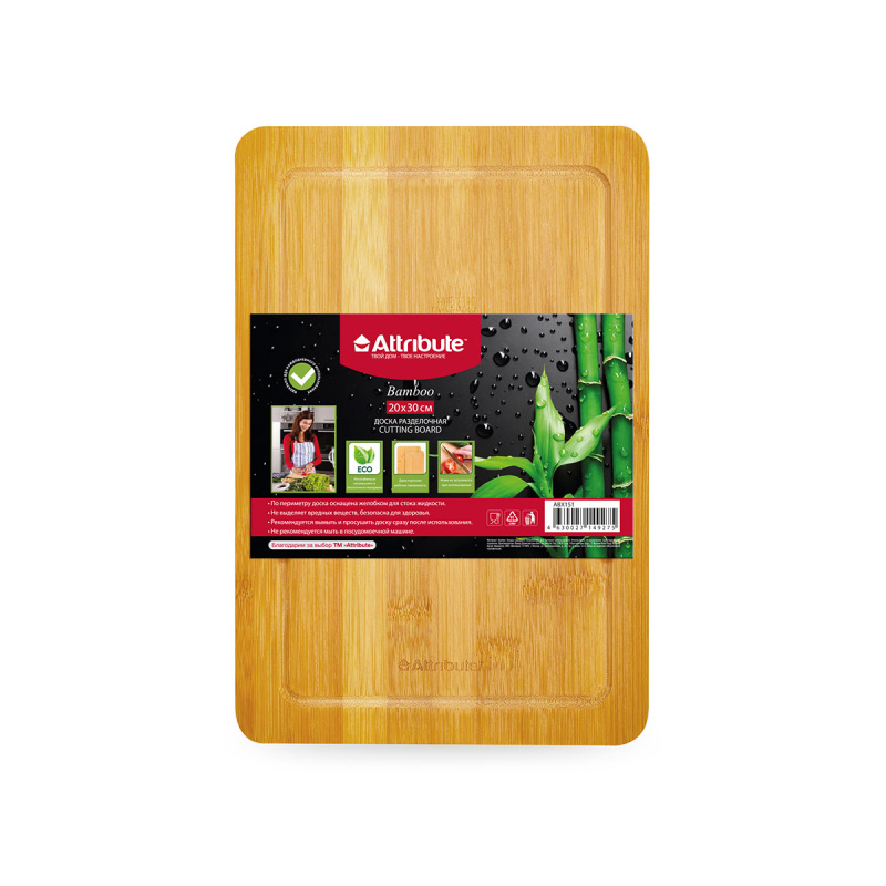 Доска разделочная BAMBOO 30х20см ATTRIBUTE CUT.BOAR