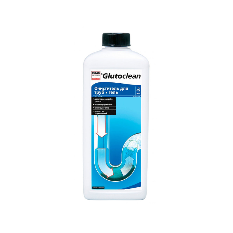 Гель для прочистки труб GLUTOCLEAN 1л
