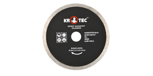 Диск алмазный сплошной 230х7,5x22,2 KROTEC
