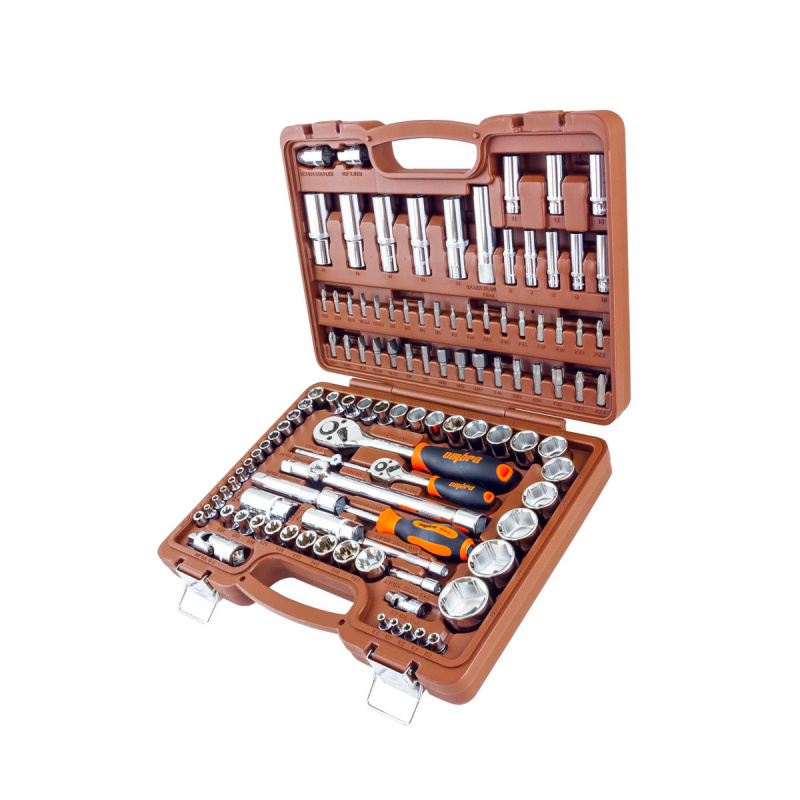 Набор инструмента универсальный 1/4", 3/8", и 1/2"DR, 108 предметов Ombra