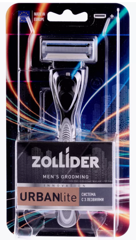 Станок бритвенный ZOLLIDER URBAN Lite с 1 сменной кассетой 3 лезвия
