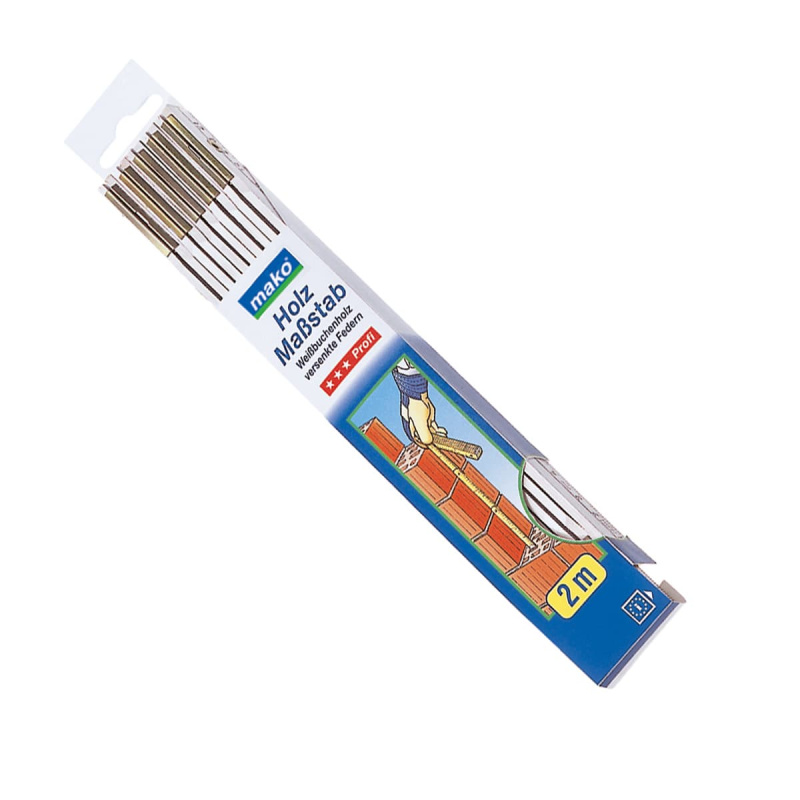 Метр складной, лакированный бук 2м Mako