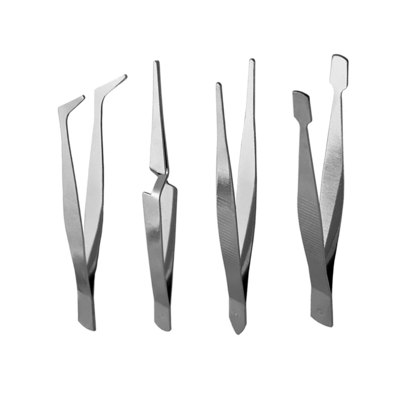 Набор нержавеющих пинцетов 4 предмета VERTEXTOOLS
