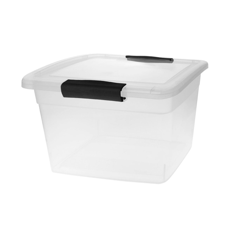 Ящик для хранения с защелками Keeplex 14л 370х274х223мм прозрачный 