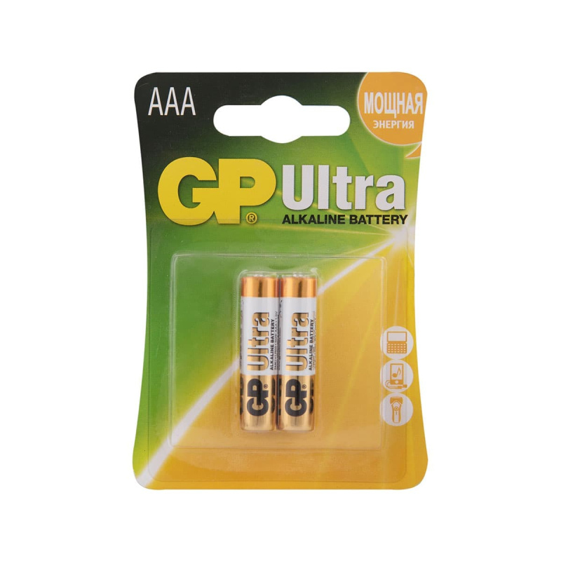 Батарейка алкалиновая GP Ultra Alkaline 24А AАA 2шт блистер