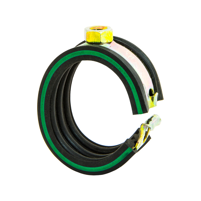 Хомут SAFETY CLIP зелен. полоса М8-42 мм. оцинк. MUPRO