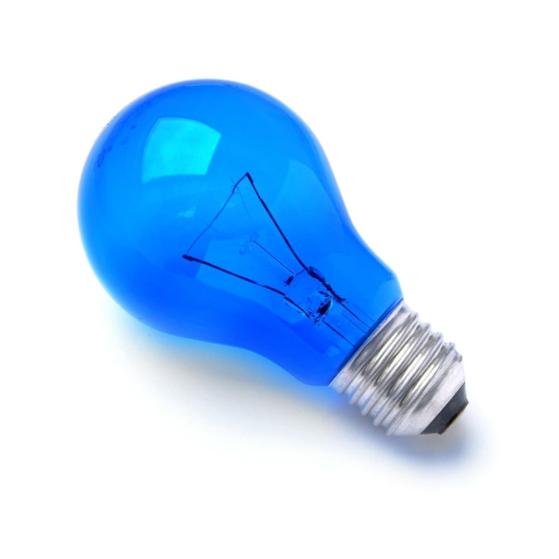 Лампа вольфрамовая для рефлектора (синяя) А55 С 60W Е27 Favor