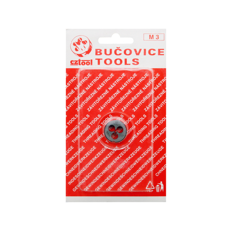 Плашка М 3 (блистер) (0,5мм D20мм) BUCOVICE