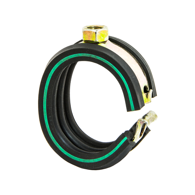 Хомут SAFETY CLIP зелен. полоса М8-40 мм. оцинк. MUPRO
