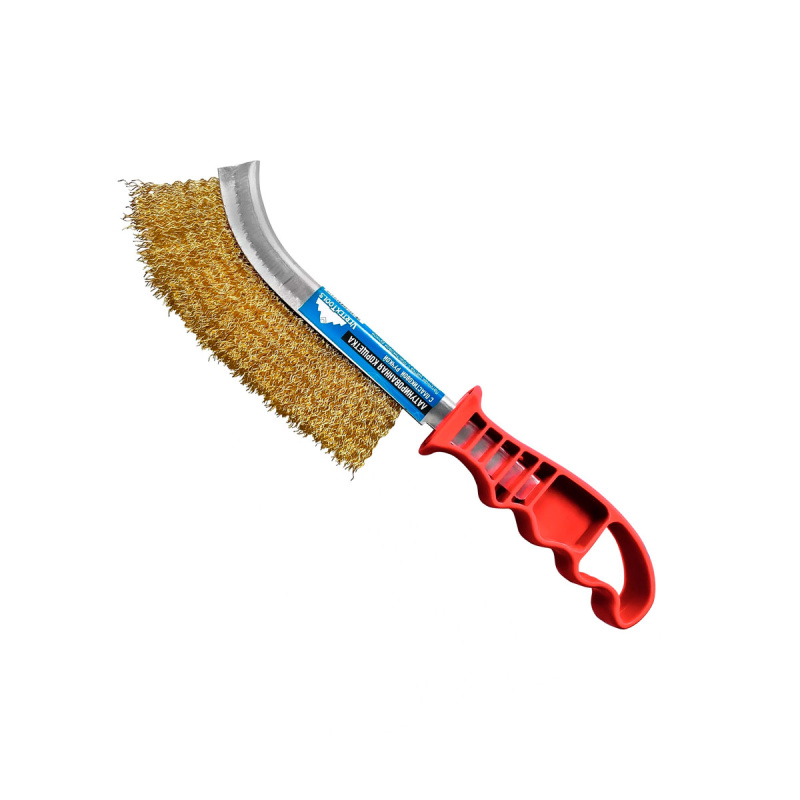 Щетка по металлу с пластиковой ручкой VERTEXTOOLS