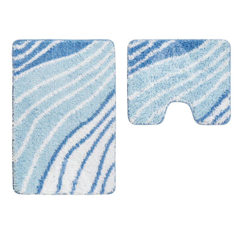 Набор ковриков д/в SHAHINTEX SOFT multicolor 60*90+60*50 сапфир