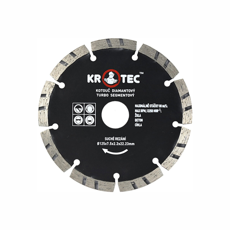 Диск алмазный сегментный 125х7,5x22,2 (h=2,2) KROTEC