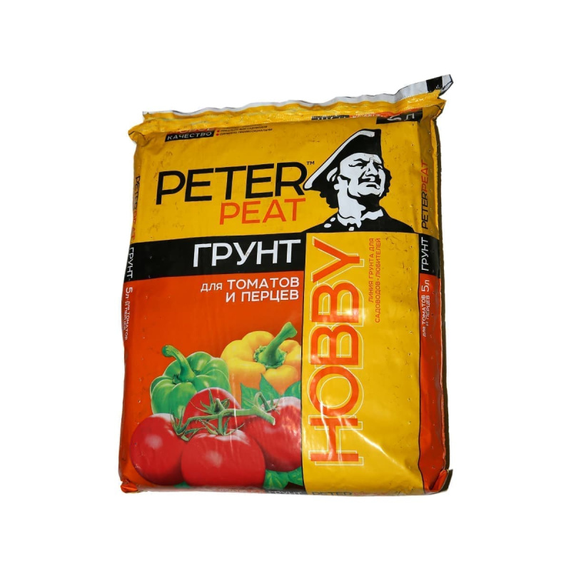 Грунт PETER PEAT Для томатов и перцев линия Хобби 5 л