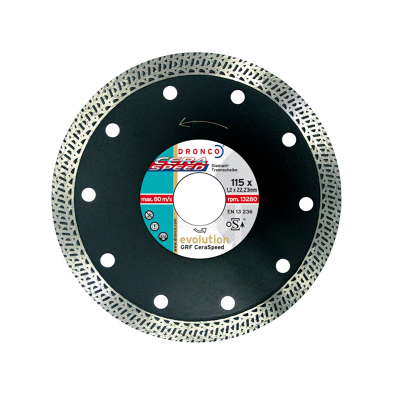 Диск алмазный по плитке 125х1,2х22,23 CERASPEED DR DRONCO