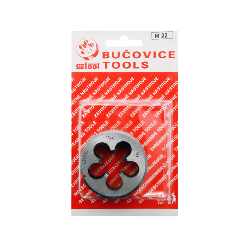 Плашка BUCOVICE  М22 (блистер) (2,5мм D45мм) 