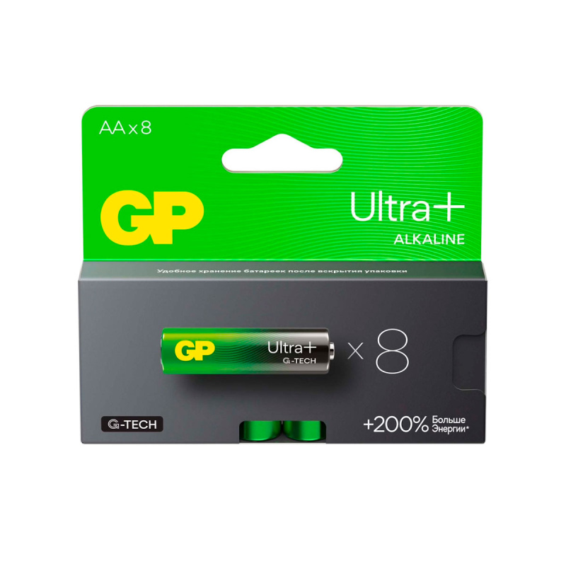 Батарейка GP Ultra+ Alkaline G-TECH ААА 8шт